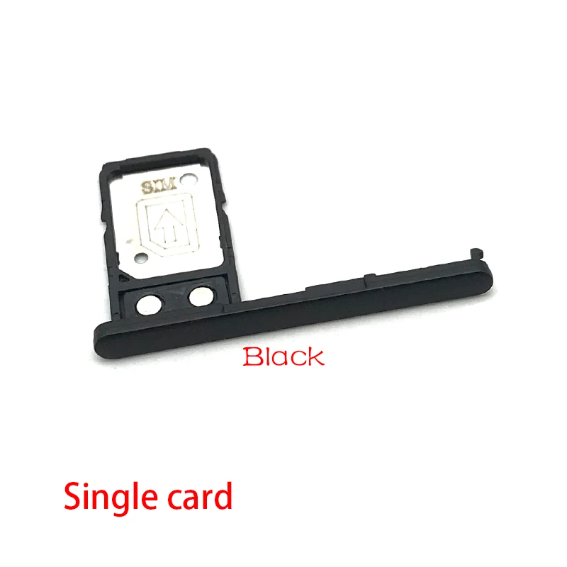Для sony Xperia L2 Micro Nano SIM держатель для карт лоток адаптер держателя слота разъем - Цвет: Черный