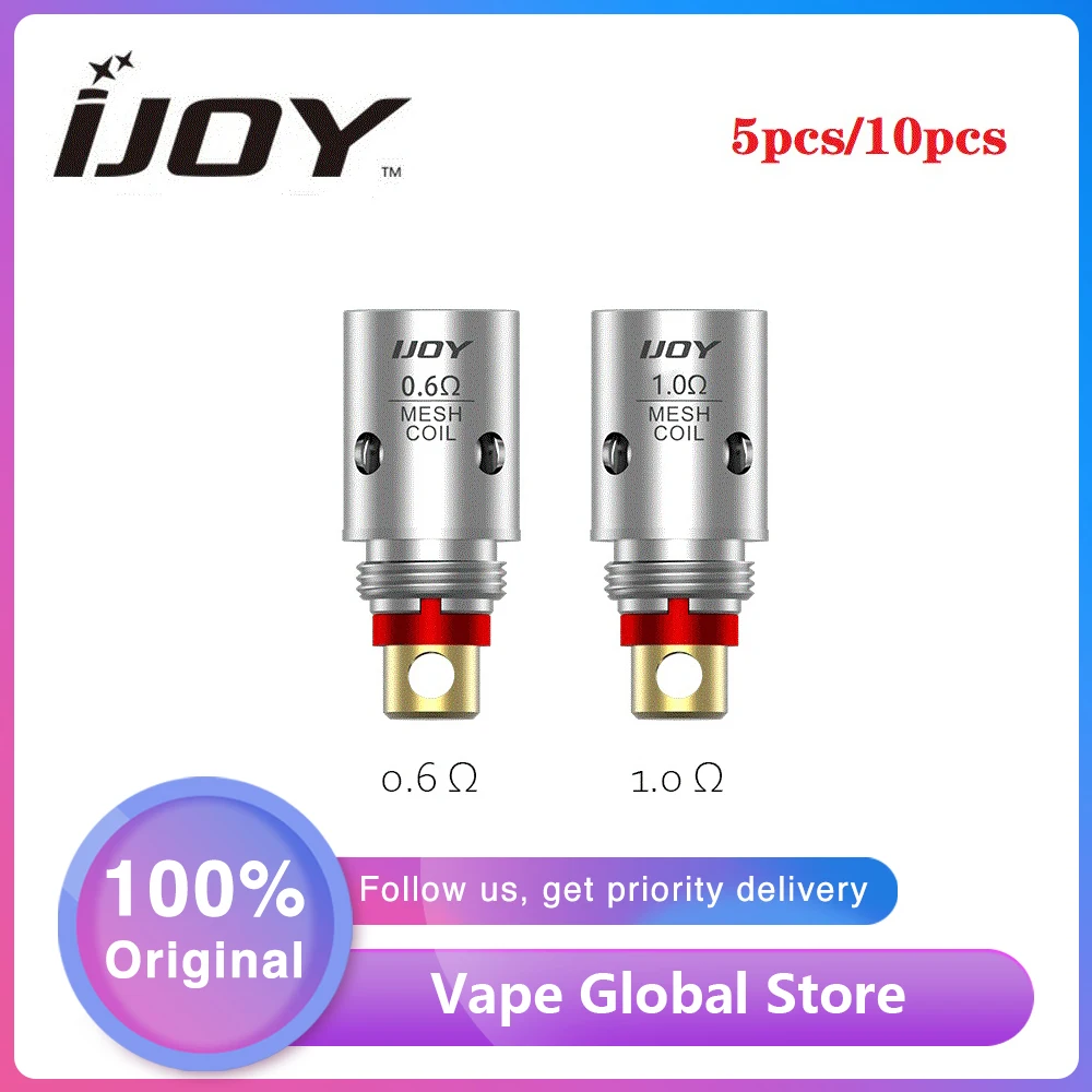 5 шт. 10 шт. IJOY сменная катушка для IJOY Saturn комплект 0.6ohm/1.0ohm сетчатая катушка IJOY Saturn катушка электронная сигарета Vape катушка