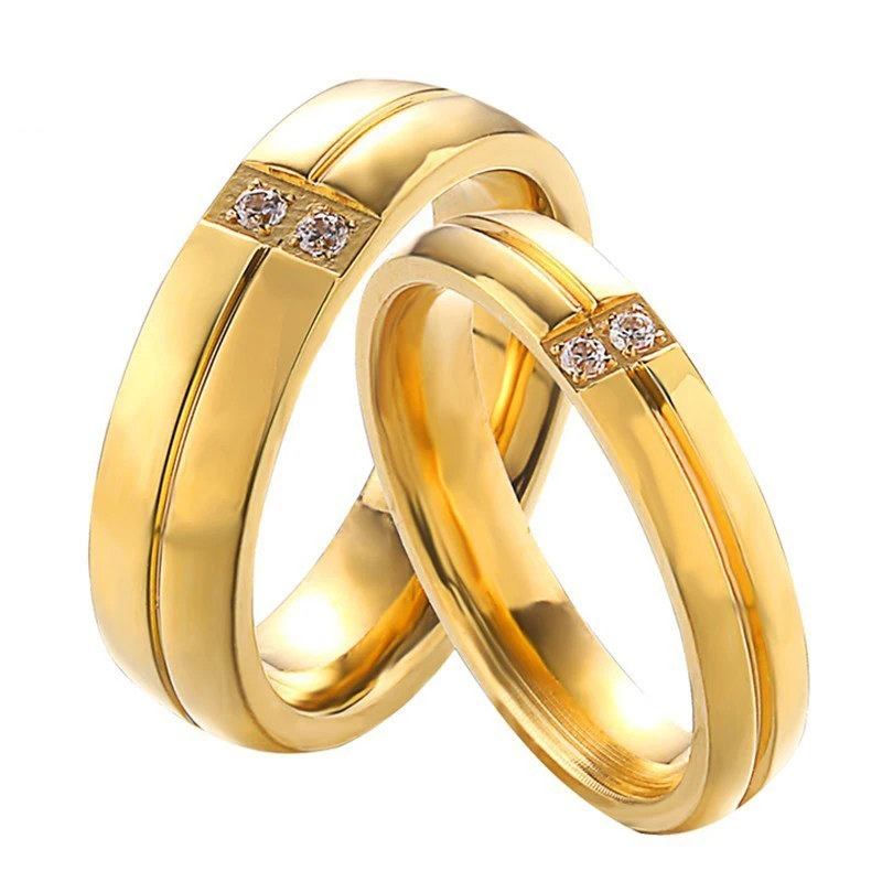 1 шт. модное Золотое кольцо RIR для влюбленных с двумя маленькими кольцами