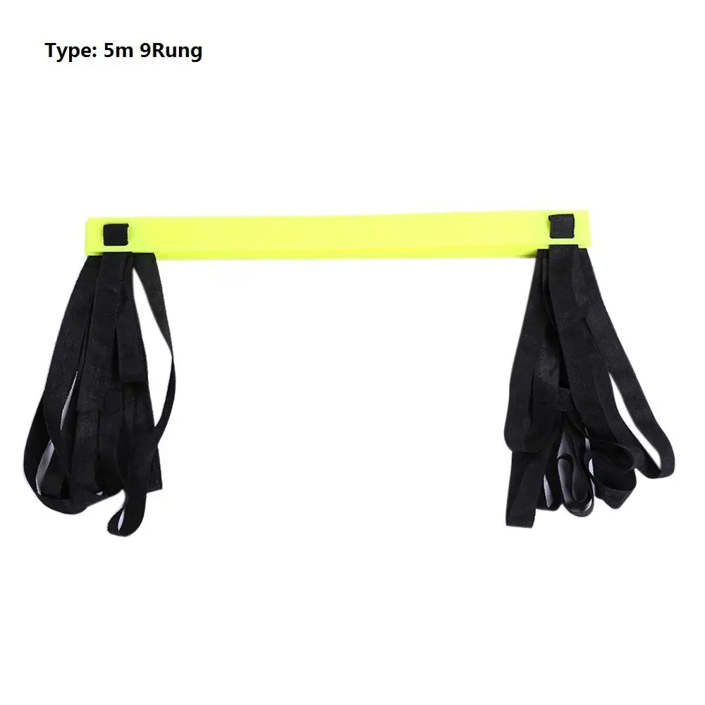 Trans-grade nylon tape training ladder agility stair orange green exercise fitness ladder agility step training equipment - Цвет: Yelllow 9Rung