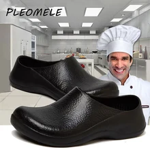 Мужская обувь шеф-повара для гостиницы и кухни; очень Нескользящая рабочая обувь для кухни; сандалии для повара; сабо для ресторана; Нескользящие тапочки для повара