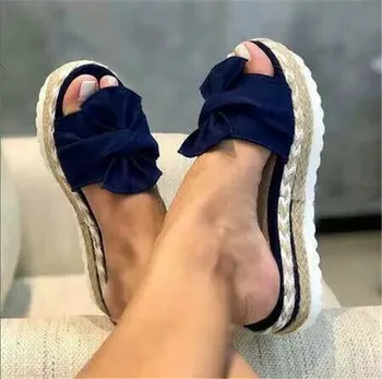 

Women Bow Summer Sandals Slipper Indoor Outdoor Flip-flops Beach Shoes Female Slippers 2020 Summer Fashion Sandals Shoes