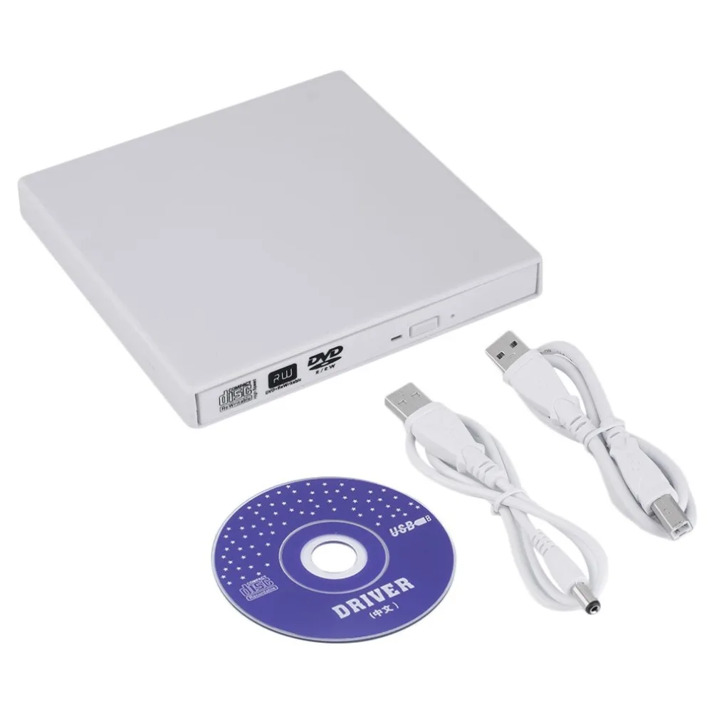 Супер тонкий USB 2,0 внешний CD+-RW DVD+-RW DVD-RAM Пишущий привод для ноутбука PC продвижение белый черный