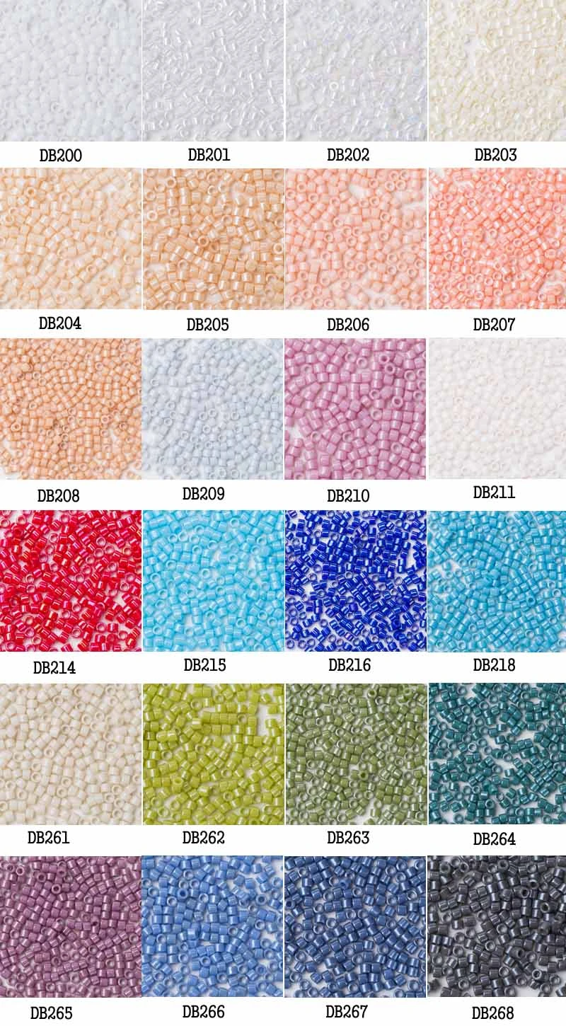 Taidian Miyuki Delica Seed Bead 11/0 для франкоязычных стран непрозрачные белые DB200 1,6x1,3 мм около 3 граммов 600 штук