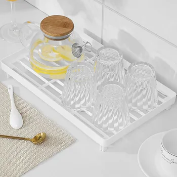 

2020 Drain Storage Rack Stackable Rectangle Foldable Stand Ventilation Design Multifunctional Kitchen Bathroom Shelf