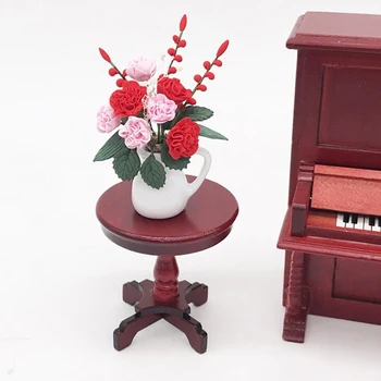 

Mini Potted Plant Flowers Pot DollHouse Decor 1:12 Doll House Miniature Flowers Fairy Garden Ornament Bonsai Model Kids Play Toy