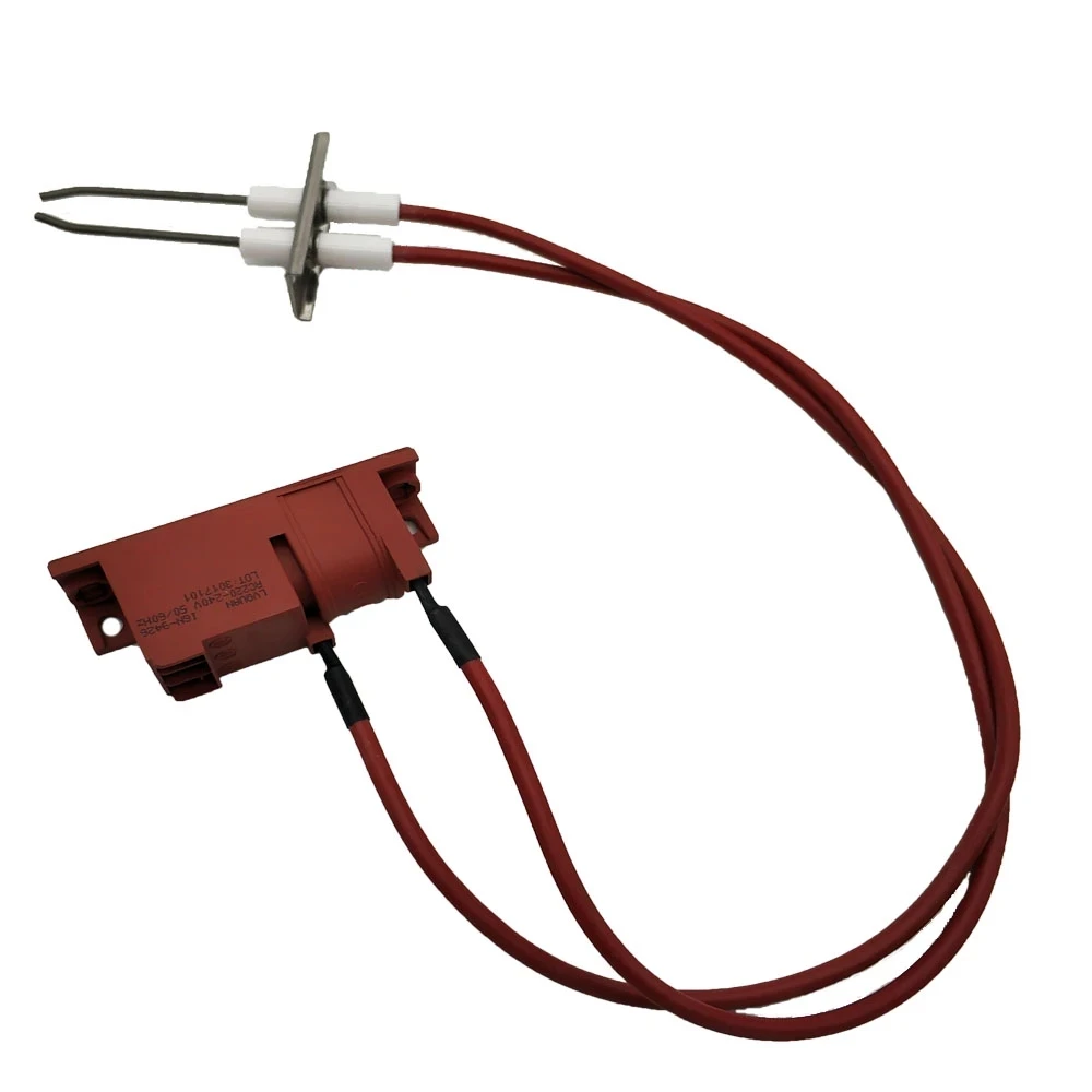 Gas Propane Dryer 220V Double Ignition Component European Pulse Igniter Kit Spark Ceramic Electrode Ignitor Parts 240mm Wire