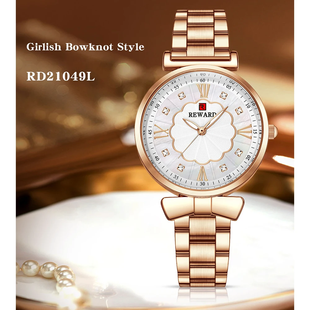 Berny Gold Uhr für Frauen quadratische Damen Quarz Armbanduhren Edelstahl  Damen kleine Golduhr Luxus Casual Fashion Uhr