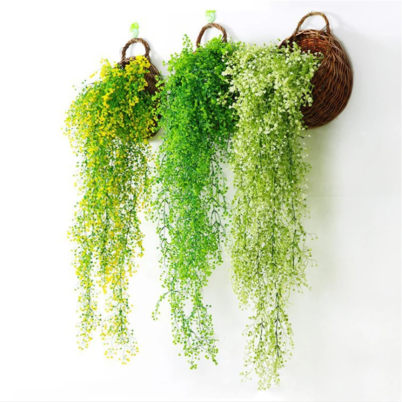 100cm planta familia jardim decoração de casamento artificial flor de pendurar bainha simulação admiraWreath flor de seda falsa