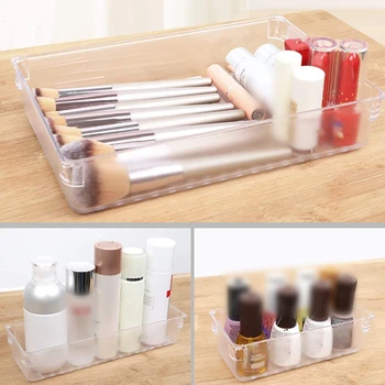 

12Pcs/Set 3 Sizes Office Desktop Drawer Storage Boxes Trays Large Capacity Acrylic Makeup Organizer Lipstick Holder Cosmetic Box
