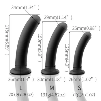 Suction Cup Dildo 3 Sizes Small Middle Big Black Dildo Soft Penis For Women Men Anal Dildos Gay Butt Sex Products 6