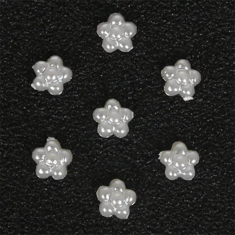 300 600 шт./пакет плоская спина кабошон Imatation Plastic ABS Pearl Flower для DIY Jewelry Beads Craft Phone