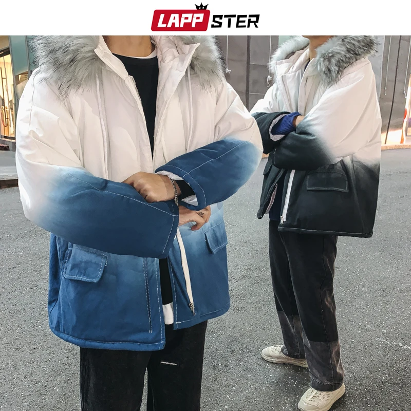 LAPPSTER Зимняя парка Мужская Уличная Фулл пальто толстое более размер d пальто Мужская s Harajuku модная куртка с капюшоном пуховик плюс размер