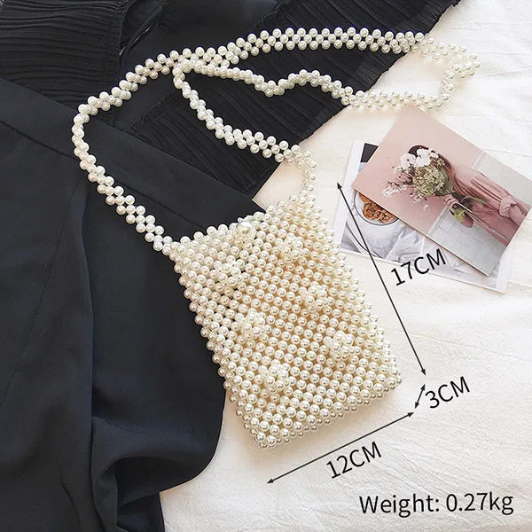 beige model C Ручные жемчужные вечерние сумки для женщин роскошные маленькие бисерные коробка с откидной крышкой жемчужные клатчи сумочки и клатчи Дамская мини сумка через плечо - Цвет: beige model C
