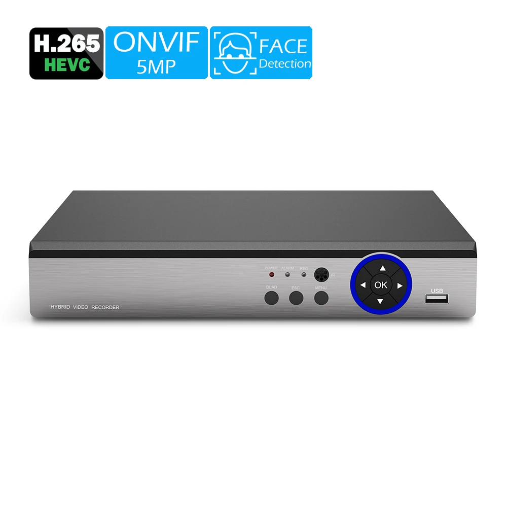 32CH/16CH/9CH Face Detection H.265+ NVR VGA HDMI 5M NVR CCTV NVR for IP Camera ONVIF 2.0 Security System 3G WiFi 