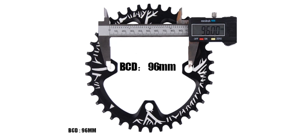 MTB шатун для дорожного велосипеда 96BCD/104BCD круглой формы узкий широкий 32 T/34 T/36 T/38 T круг коленчатого вала одна пластина цепного колеса части цикла