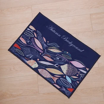 

1 Pc 3D Printing Non Skid Lovely Cartoon Machine Washable Ground Mat Rug for Kitchen Bathroom