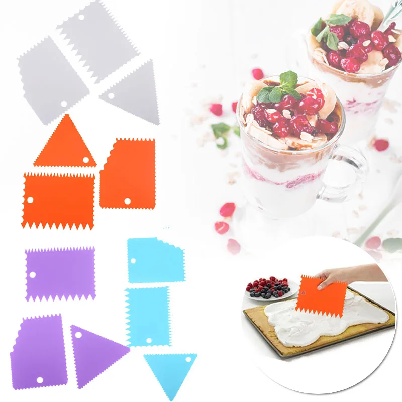 Smoother Cutter Cutter Cooking Tools DIY Cake Tools Scraper 3pcs Tool Side Side Side Butter Beauty Cream Baking Icing Gifts