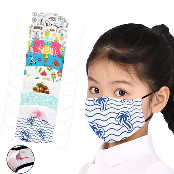 

Masks For Children Thin Anti-Fog And Printing Washable Mask Mouth Cover Mouth Caps Facial Mask Face Shield Mondmaskers Masques