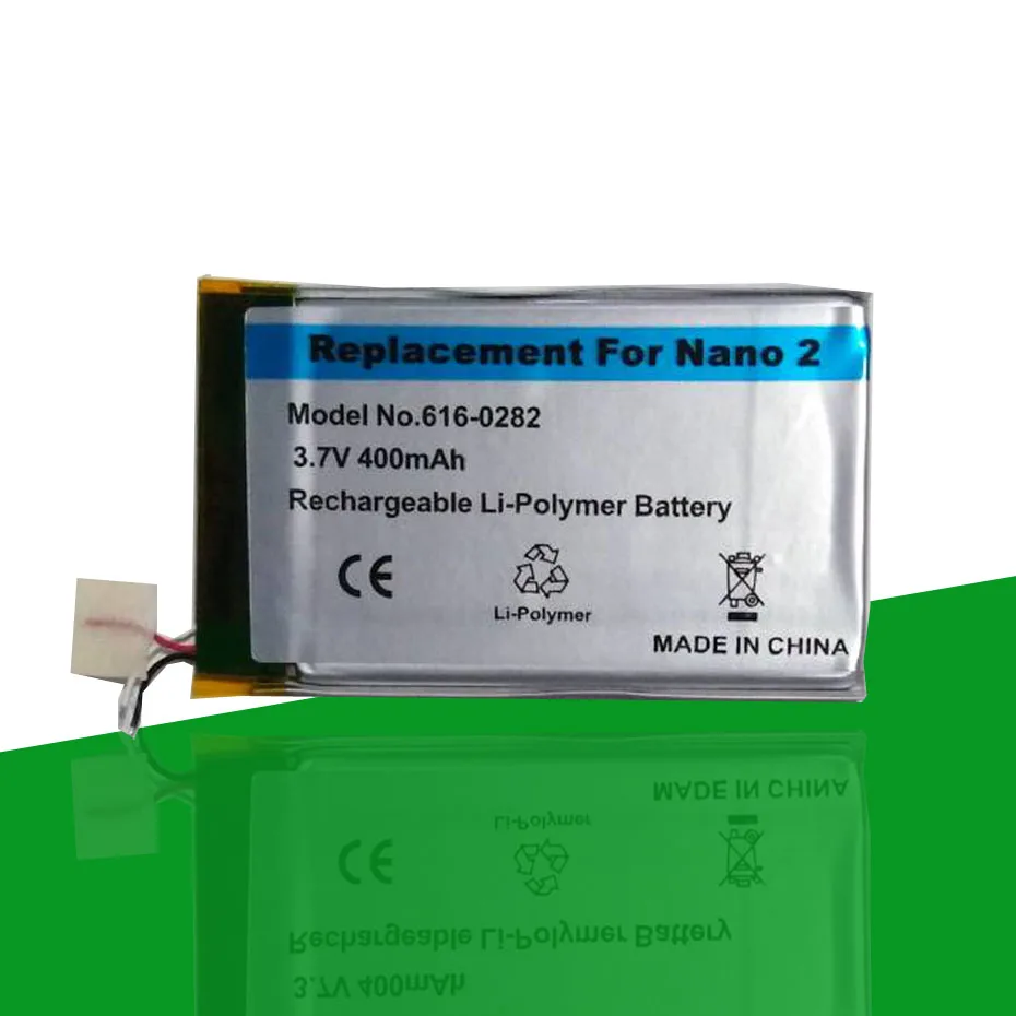 

Free Shipping 616-0283 616-0287 400mAh Battery For Apple iPod Nano 2nd Generation 2 Gen 4GB A1199 Nano2 Accumulator AKKU