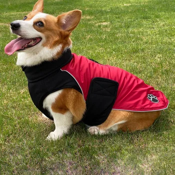 

Reversible Dog Clothes Autumn Winter Waterproof Thickened Reflective Jacket For Small Large Dogs Pet Coat Pet Supplies