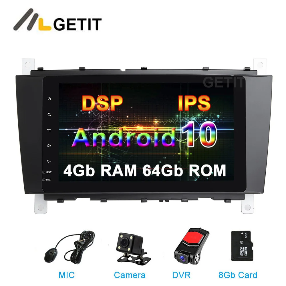 Автомагнитола на Android 10 0 с GPS стерео для Mercedes/Benz W203 W209A160 C180 C200 W220