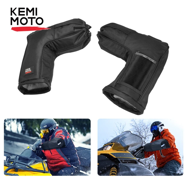 YUNVI - Mangueras de mano para ATV, accesorios de invierno para ATV,  guantes impermeables para ATV, guantes de manubrio de moto de nieve para  hombres en clima frío, guantes de manubrio para