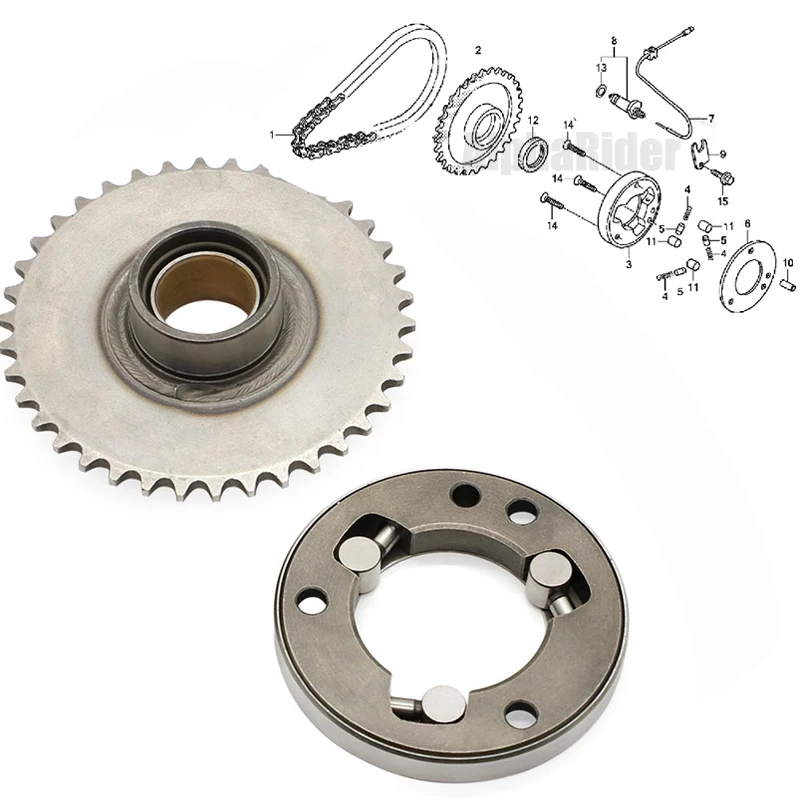 Motorcycle Starter Clutch Starter Driven Gear Outer One way Clutch For