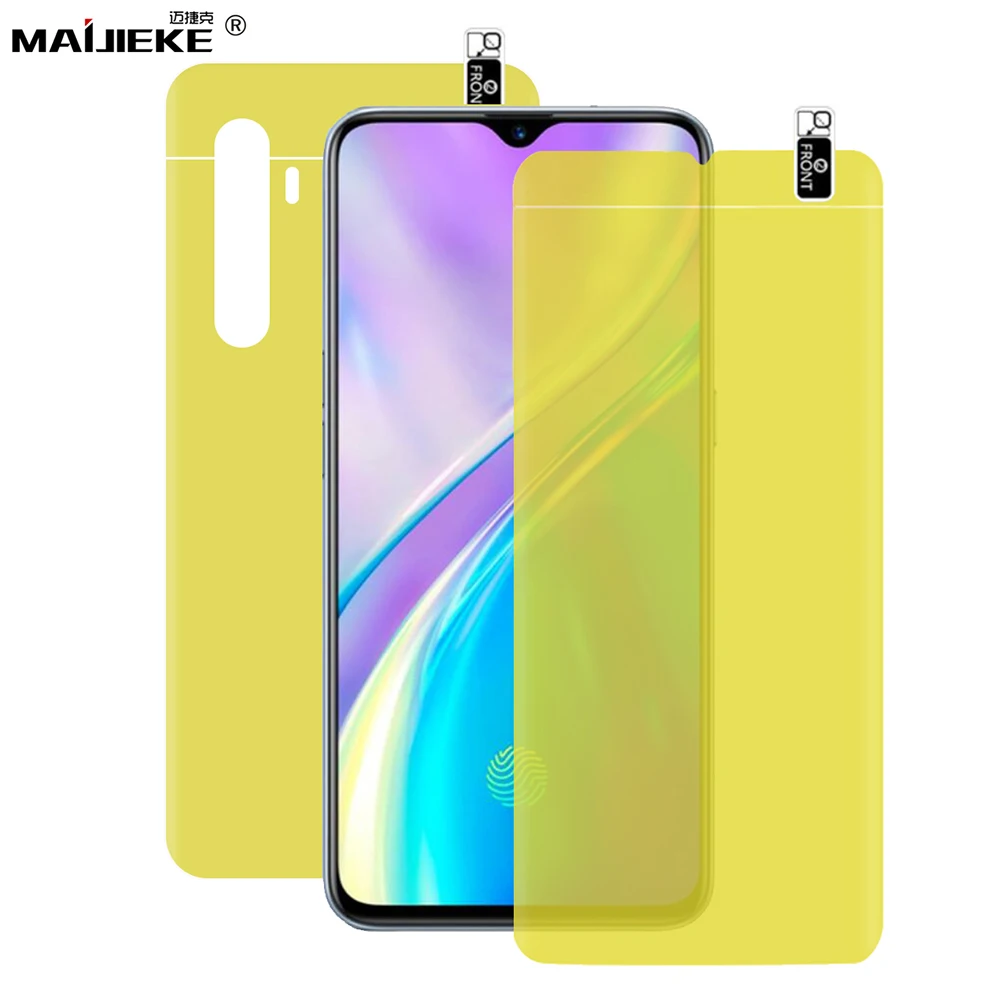 Realme XT передняя + задняя Защита экрана для OPPO X X2 Pro Reno 10 2F ull чехол Гидрогелевая