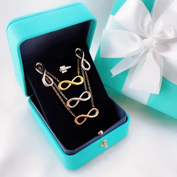 

New Fashion Brand Love Enamel Stainless Steel Necklace Jewelry Heart Pendant Gold Chain For Women Accessories Gift