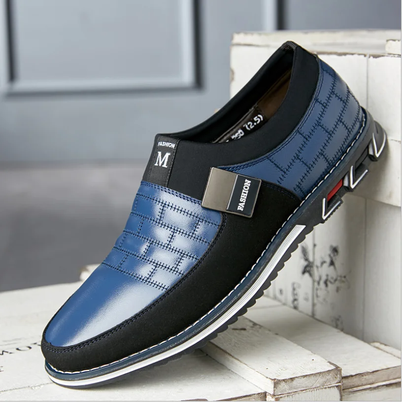 

AQ39 2020 New Genuine Leather Men Casual Shoes Mens Loafers Moccasins Breathable Slip on Black Driving Shoes Plus Size 38-46