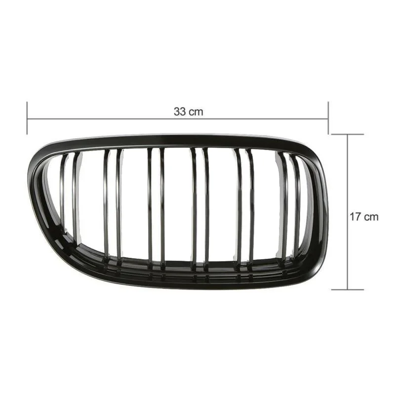 2 шт глянцевый черный передняя решётка радиатора гриль двойной ABS для BMW E90 E91 2006-2008 аксессуар ABS черный Изношенные решетки