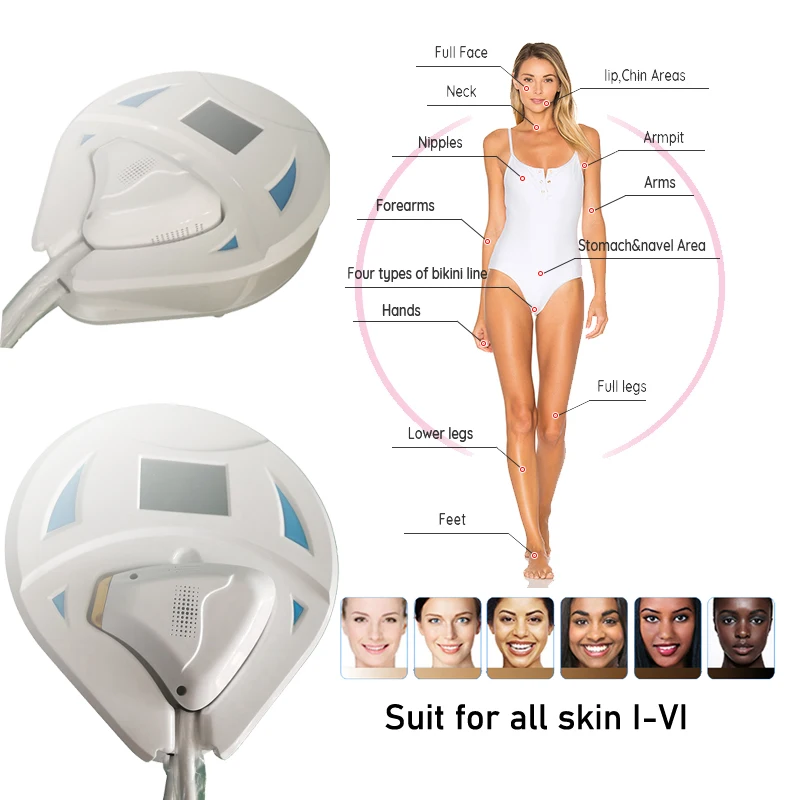 Permanent Hair Removal 808nm Diode Epilator Laser 2021 Home Use Equipment Depilatory Laser 2 Millions Shots Epilator