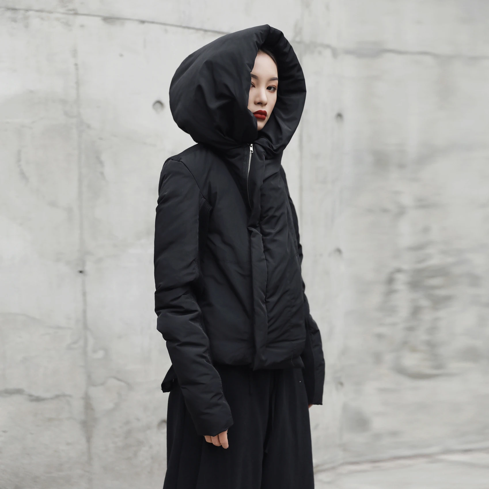 Оуэн сейк женские хлопковые пальто куртки Готический стиль Одежда Зимние пылевые женские пальто ветровка Черная куртка - Цвет: Черный