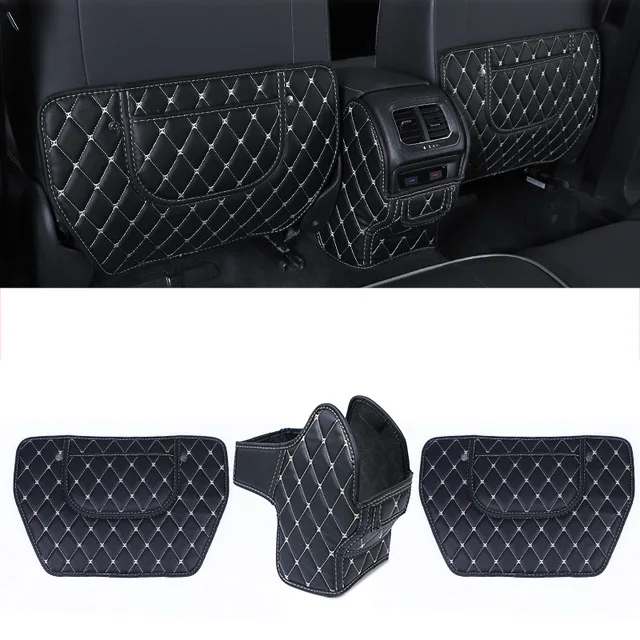 

Fiber Leather Car Seat Armrest Anti-kick Mat for Volkswagen Tiguan MK2 2017 2018 2019 2020