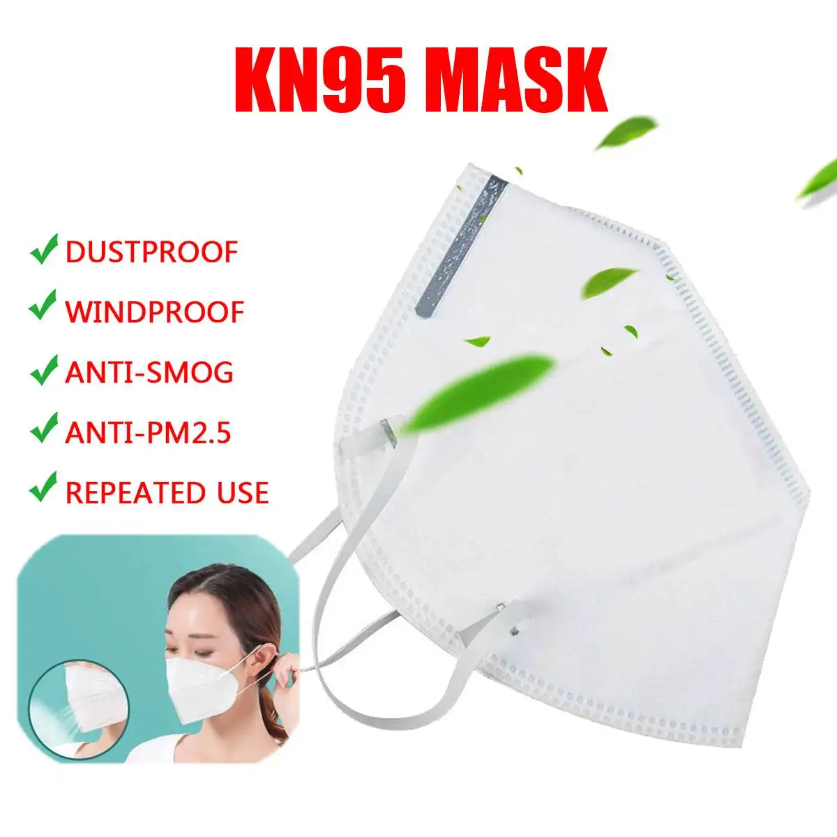 

24h Fast Ship 10pcs/2PCS KN95 mask 95% Filtration Mask Kn95 Face Mask Anti-Dust PM2.5 Fog 3 Filter Safety Protective 24houre