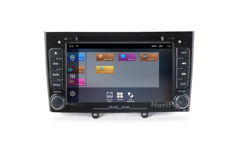 Sale Navifly Android 9.1 Car DVD Player GPS Navigation Multimedia For peugeot 308 408 Radio 2009-2014 car Stereo Head Unit 2G RAM 32G 16