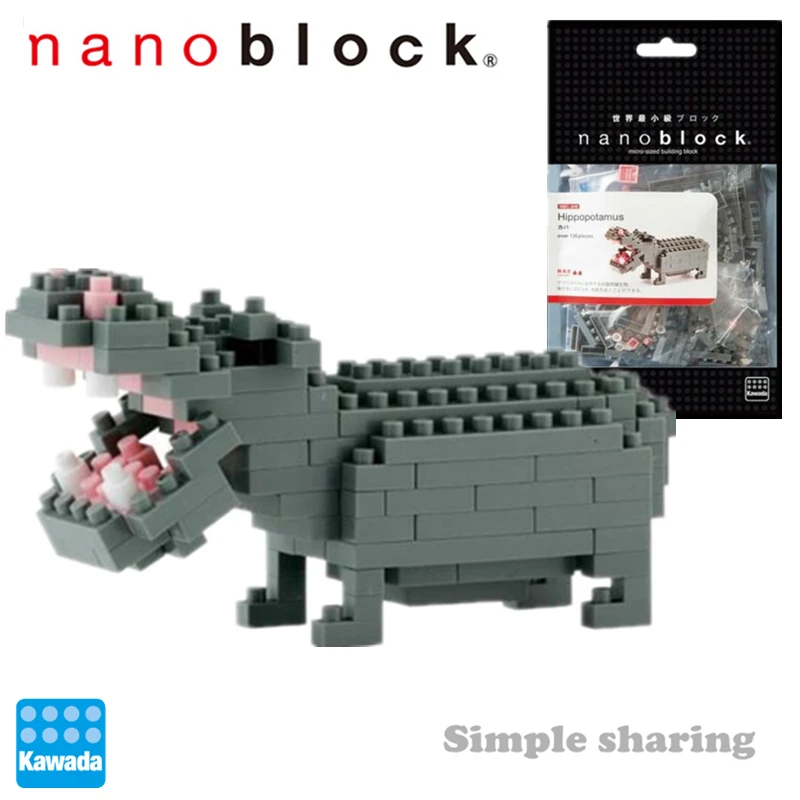 Kawada новые Nanoblock Бегемот NBC-049 130 Pce алмазные мини микро-строительные блоки
