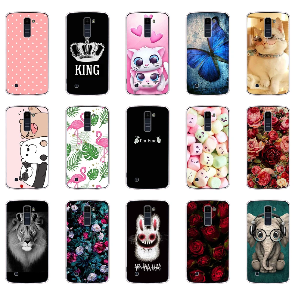 Силиконовый чехол для LG K10 2017 мягкий ТПУ красочный мир снега с картинкой из