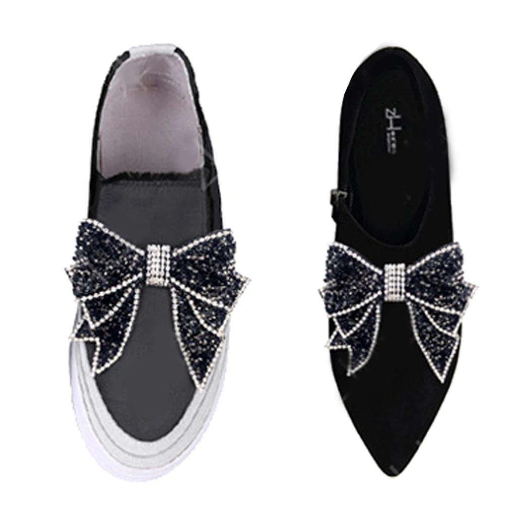 

Handmade Bowknot Patches Applique Shoe Buckles Decorative Sewing Accessories bowknot design shoe charms applique