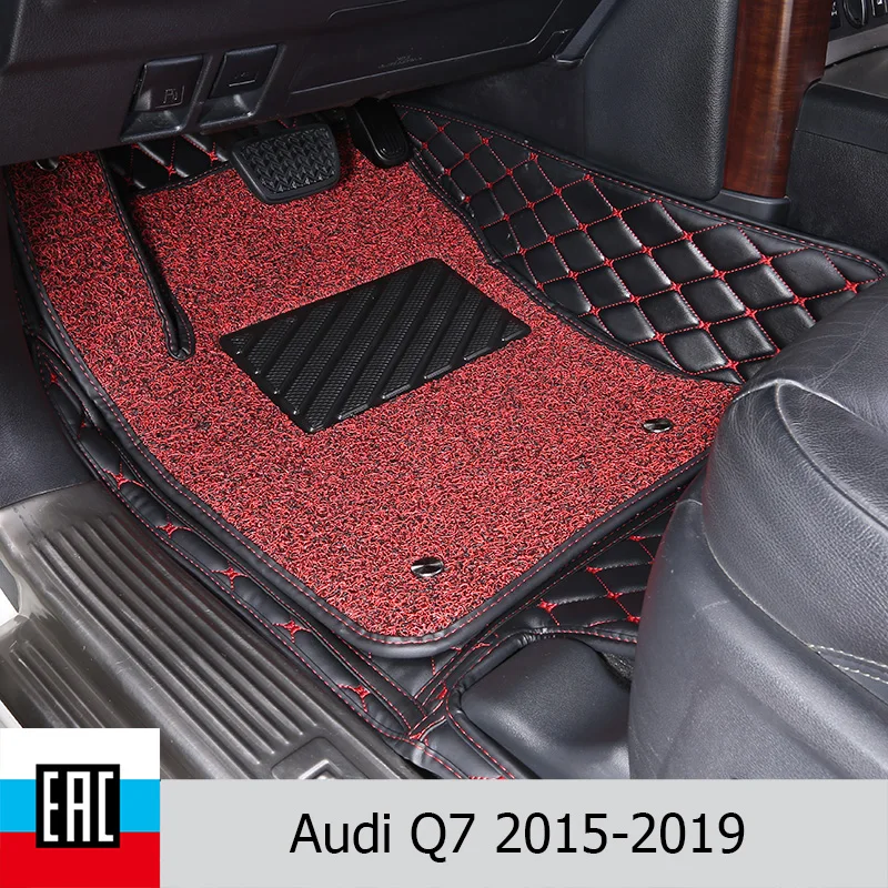 Car Floor Mats For Audi Q7 2015 2019 steering wheel and protective