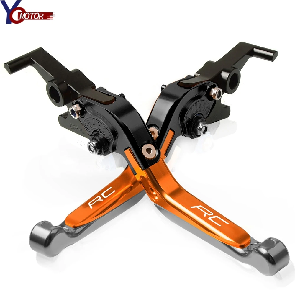 BKBKORGY Для KTM RC RC125 200 390 Мотоцикл с ЧПУ аксессуары тормозной рычаг сцепления RC125 RC200 RC390 - Цвет: BKBKORGY