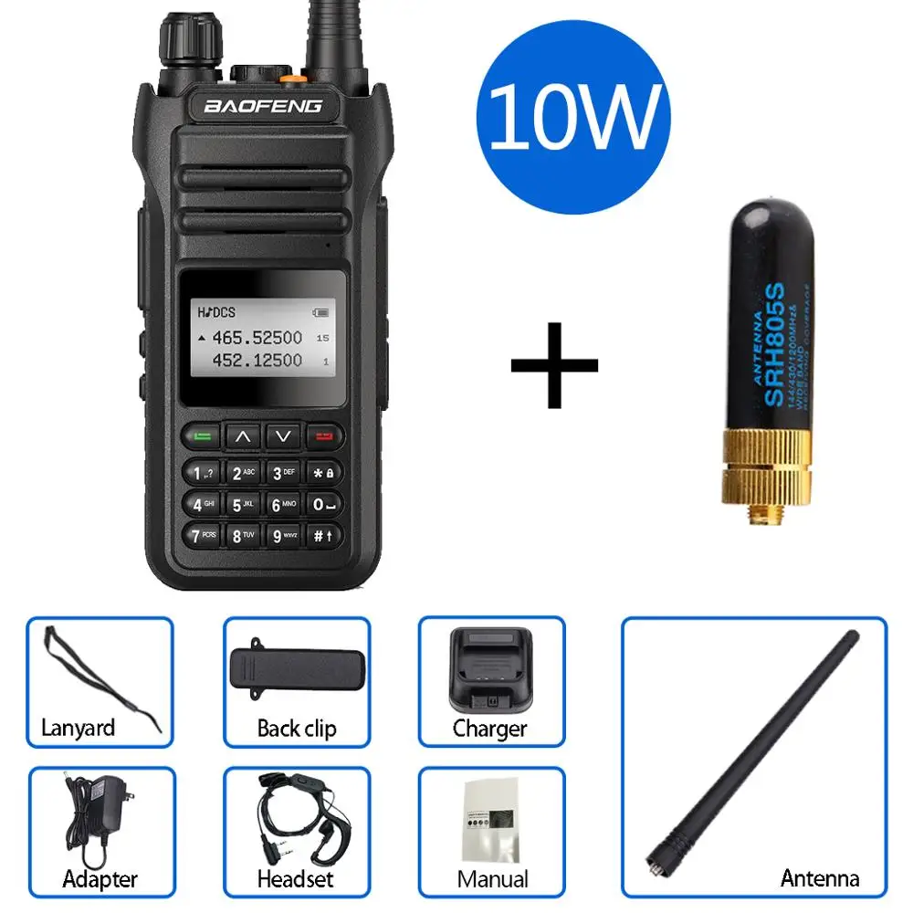 BaoFeng UV-88 10W/5W/1W Tri-Power 10W Walkie Talkie Radio Station Comunicador UV88 Transceiver  UV-5R UV-82 Dual-Band radio long range walkie talkies 500 miles Walkie Talkie