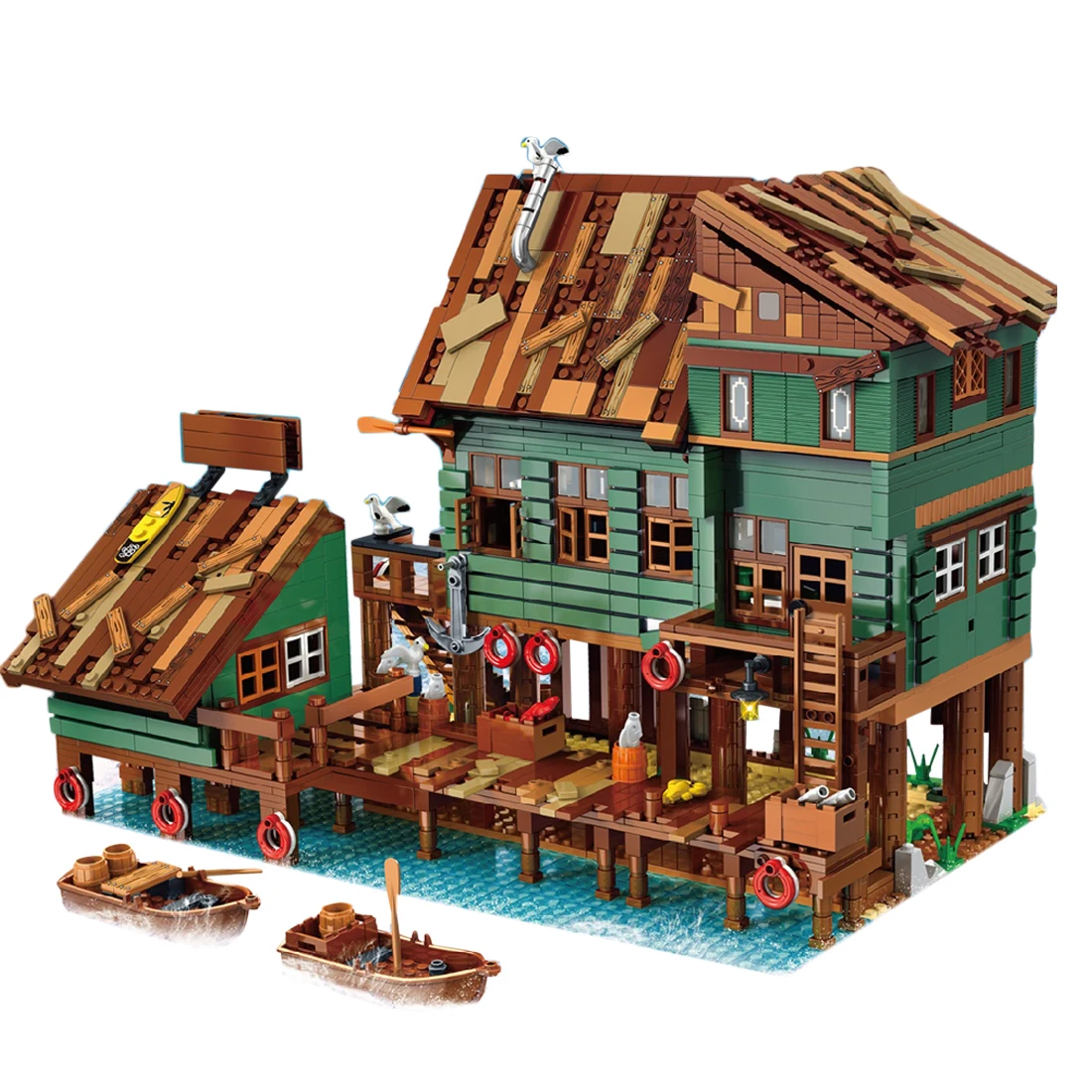 

2745Pcs MOC City Street View Old Fishing Captain's Wharf Architecture Brick Model Building Blocks Toys Best Gift For Decor