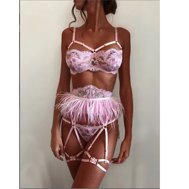 Сексуальное кружевное нижнее белье для женщин Babbydoll бюстгальтер на бретельках