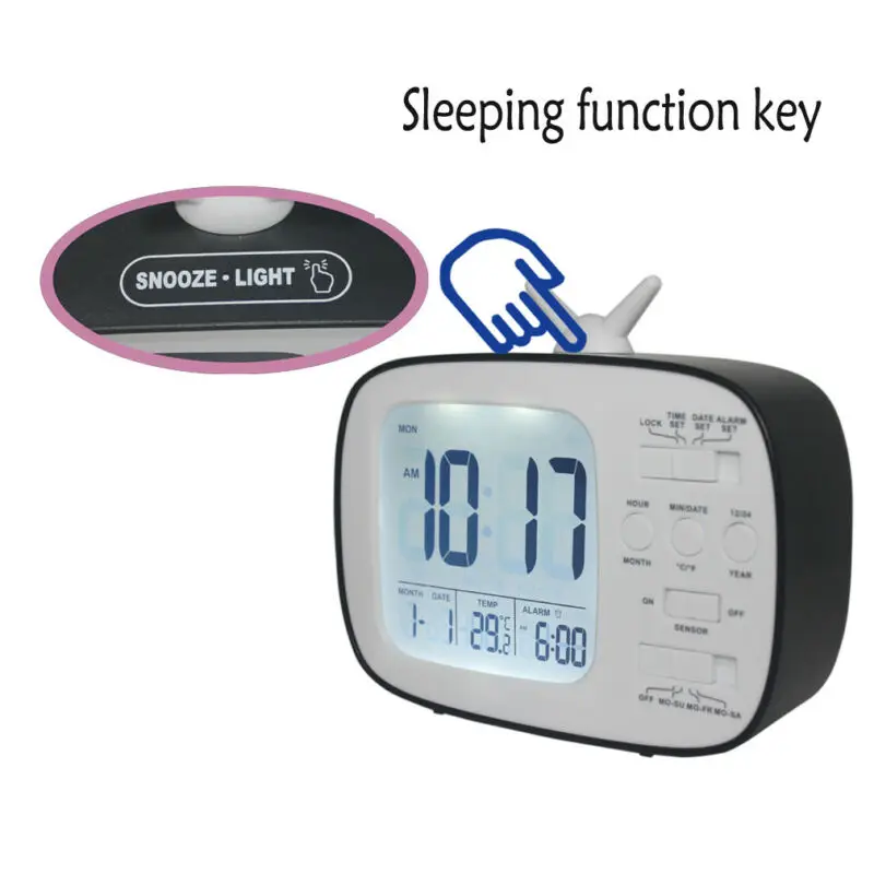 

Electronic Table clocks Hot sale Large LED Digital Alarm Clock Temperature Display For Home Office Travel Desk Decoration Clock