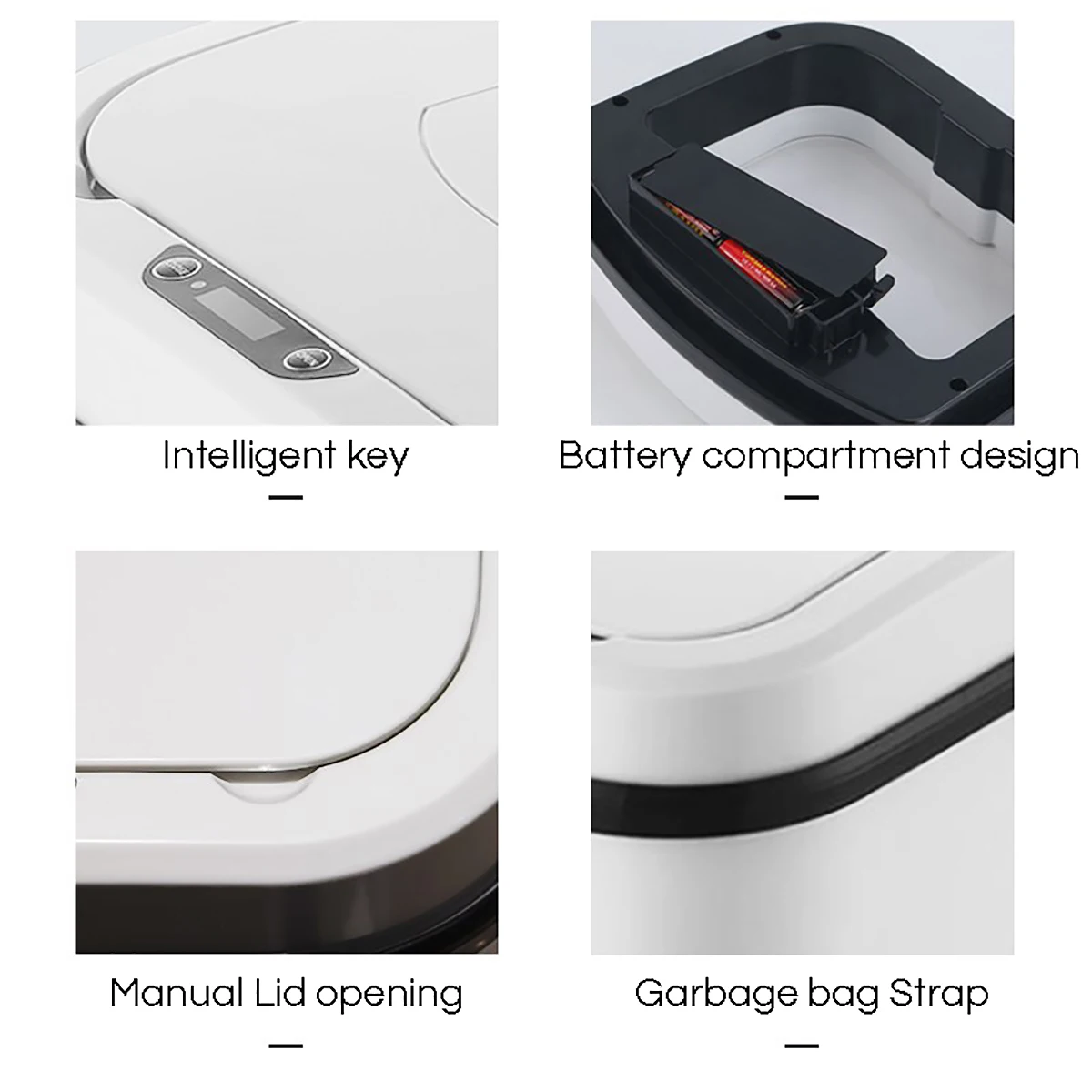 15L Automatic Touchless Intelligent induction Motion Sensor Kitchen Trash Can Wide Opening Sensor Eco-friendly Waste Garbag