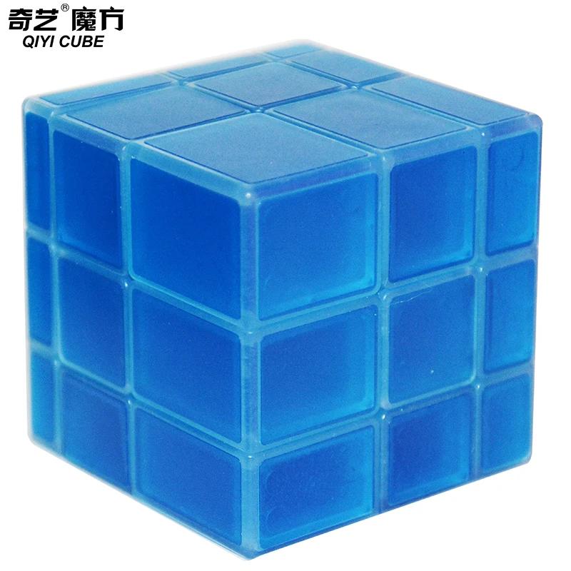 Qiyi 3x3x3 зеркальный блок светящийся 57 мм магический скоростной куб головоломка Cubo Magico профессиональная обучающая и образовательная классическая игрушка куб