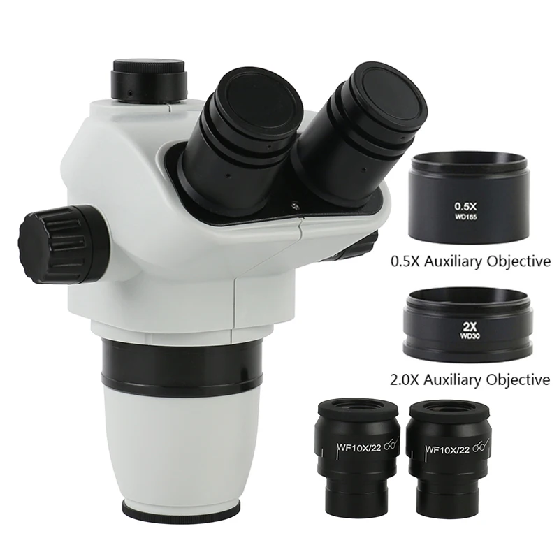 3.35x 6.7x 45x 90x Simulfocal Trinocular Stereo Zoom Microscope Head