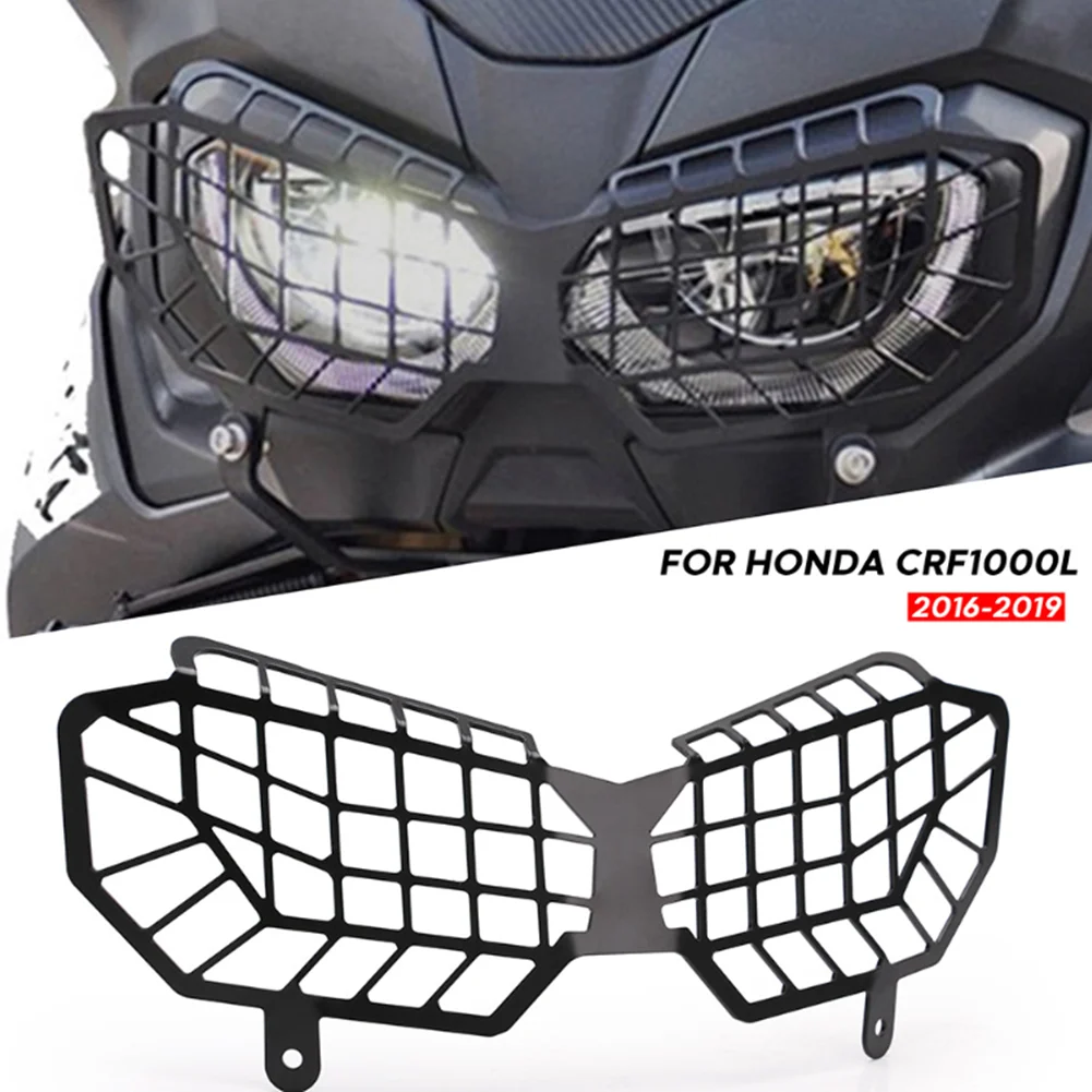 

High Quality Stainless Steel Motorcycle Headlight Protection Cover Grille Guard Cover Protector for Honda CRF1000L 2016-2019